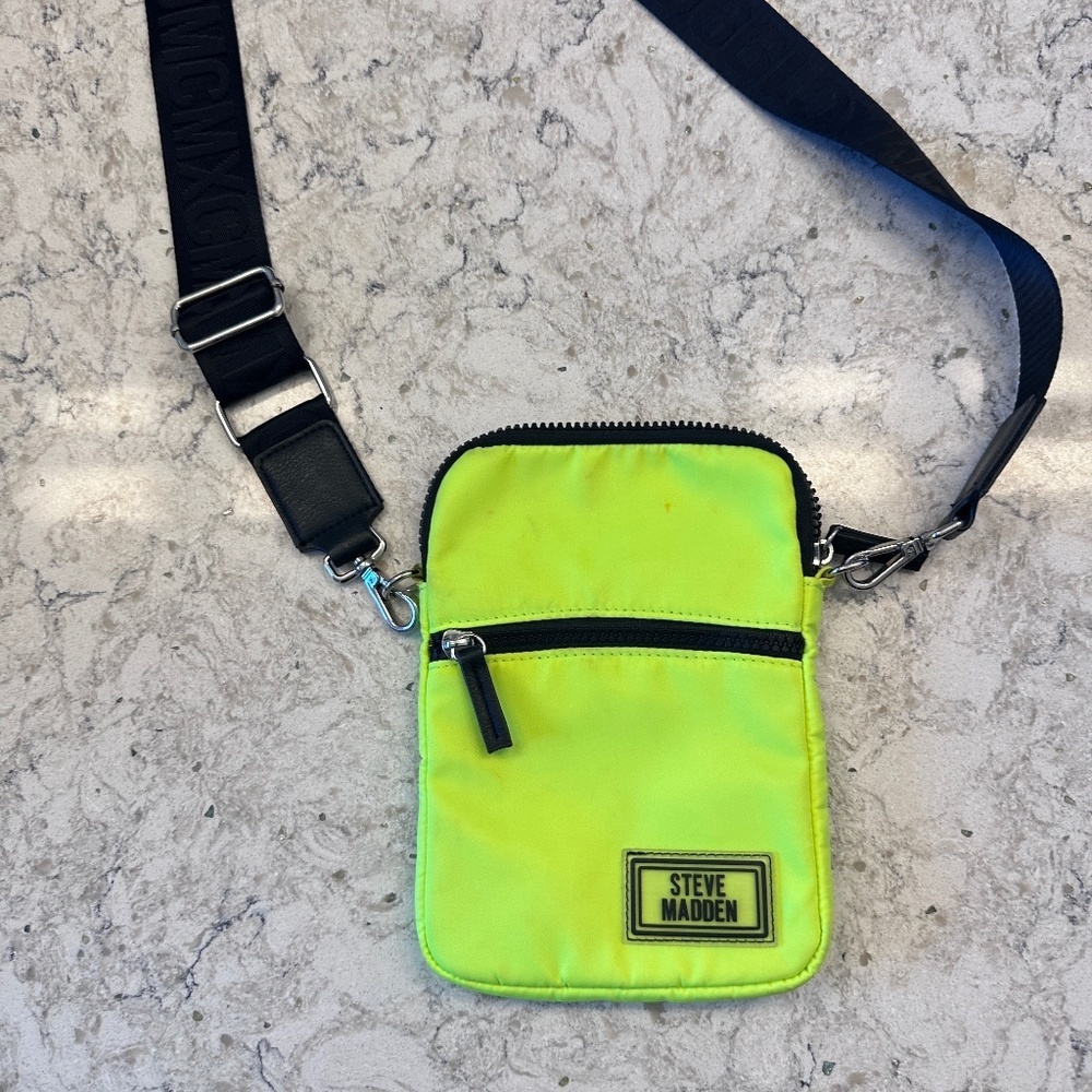 Steve Madden Neon Yellow cross body‎ handbag